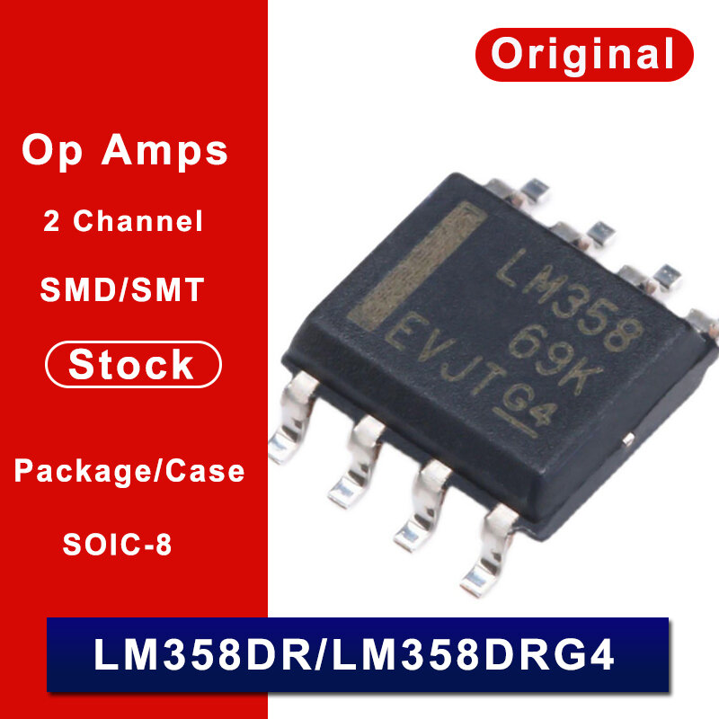 Amplificador LM358 SOP-8, LM358DR, Amplificador Dual Op, 1Pc