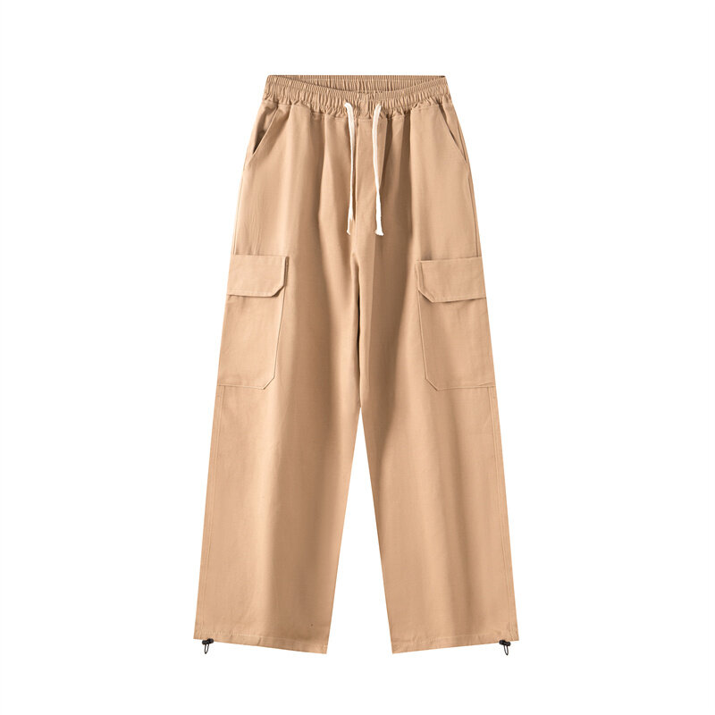 Mulheres's elegantes cintura alta Baggy Calças Cargo, Coreano Streetwear, Y2K Harajuku, Mulher Vestuário, Coreia