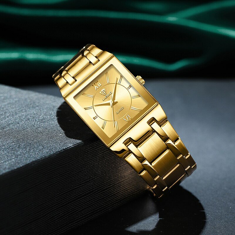 LiEBIG orologi da polso al quarzo dorato di lusso per donna ragazza moda maschile 30m impermeabile donna donna uomo orologi Relogio Feminino