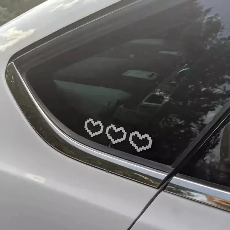 Naklejka na samochód ciekawa mozaika serce miłość do okno samochodu wystroju wodoodporna naklejka na serce do samochodu Laptop motocykl winylowa tablica naścienna