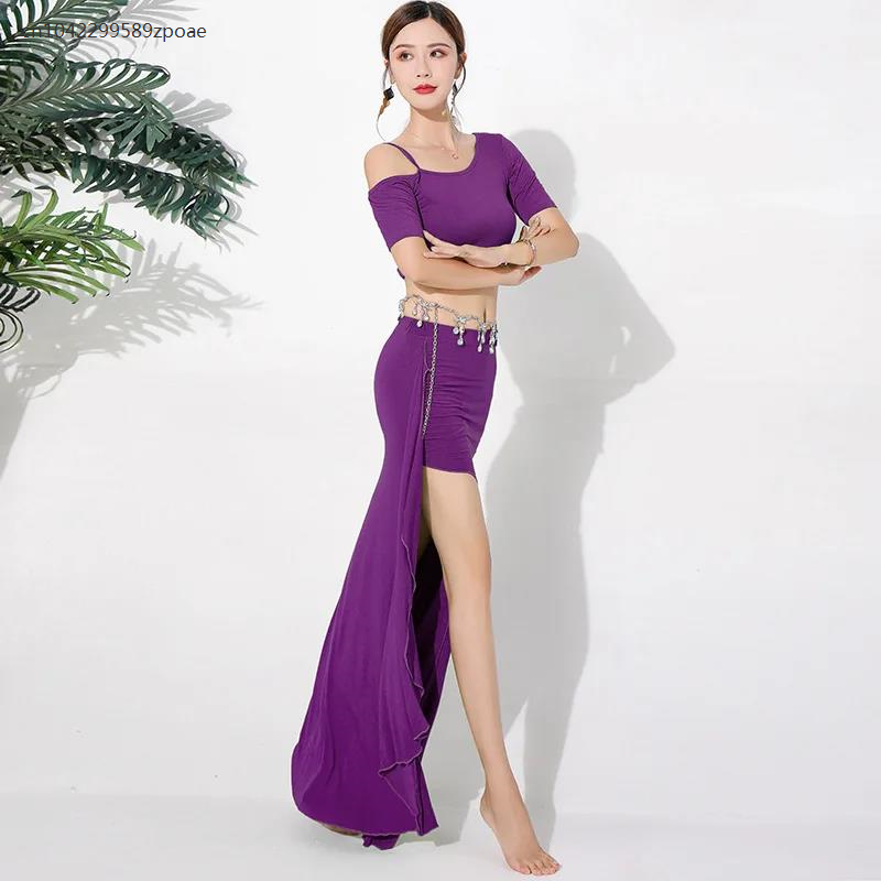 Orientalny kostium taneczny ubrania do tańca brzucha dwuczęściowy garnitur damski sukienka do tańca modalny taniec podstawowy noszenie