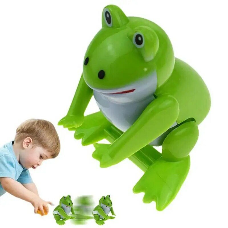 Kids Wind Up Frog Cute Clockwork Jumping Frog Toys Interesting Somersault Jumping Small Frog Toys For Party Favors Birthday