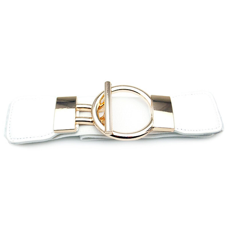 Cinturón ancho elástico de cuero PU para mujer, 1 piezas, a la moda, para vestido