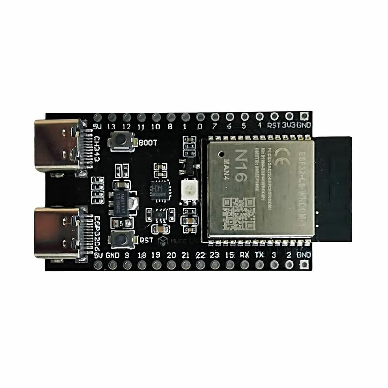 Placa de desarrollo ESP32-C6 para Arduino, 16MB, Flash ESP32, WiFi + Bluetooth, Internet de las cosas, ESP, Core Board, ESP32-C6-DevKit, N16R2