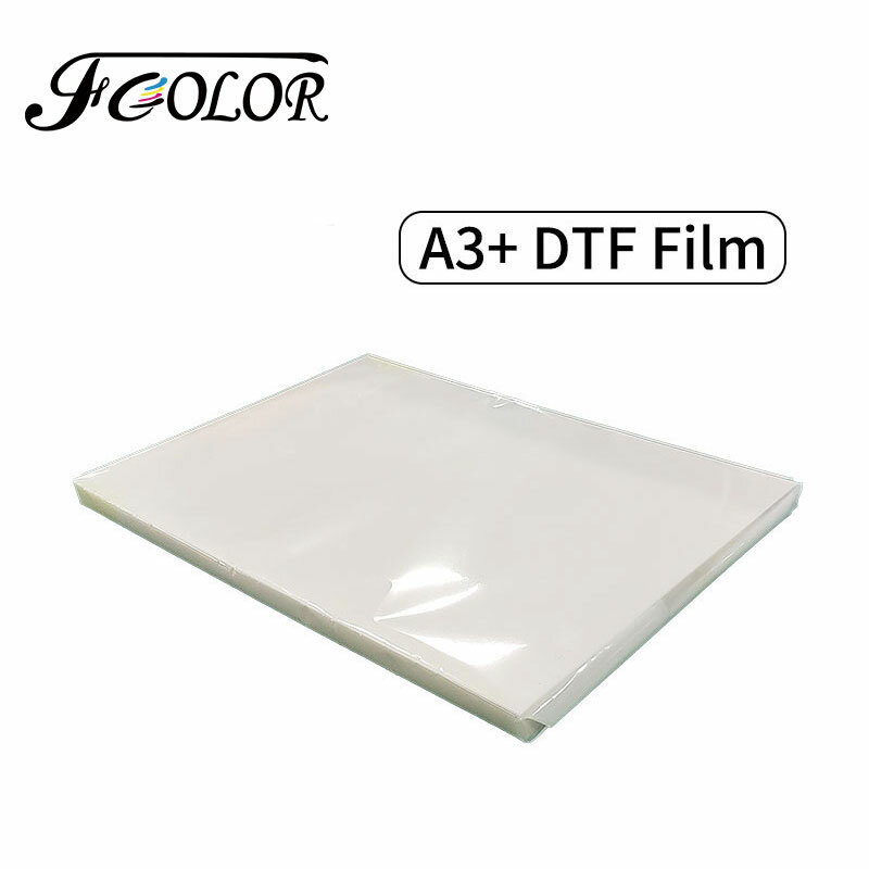 Fcolor A3 + Dtf Film 50 Vellen Dubbelzijdige Matte Directe Overdracht Film Voor Epson L1800 Dtf Printer Warmteoverdracht Dtf Pet Film
