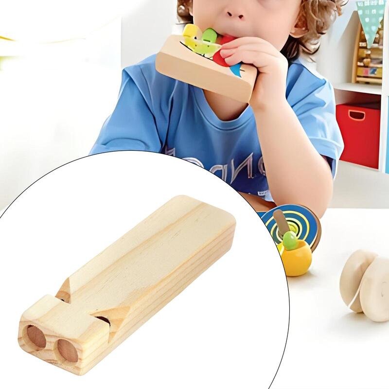 Kids Wooden Train Whistle Toy Educational Toy Teaching Aid Music Sound Toy Wood Musical Instrument Accessories Wooden Whistle