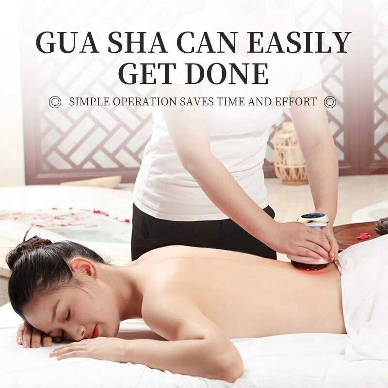 Set Smart Schröpfen Kratzt herapie Massage gerät mit Rotlicht therapie elektrisches Schröpfen Massage gerät Bian Stein Gua Sha Kratz werkzeug