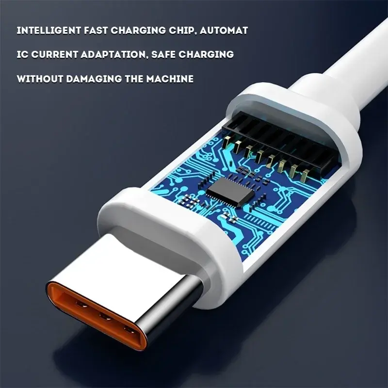 USB Type-C急速充電ケーブル,100W, Samsung s23,s22,ウルトラ,Huawei p30 pro,Xiaomi Redmi plus,6a