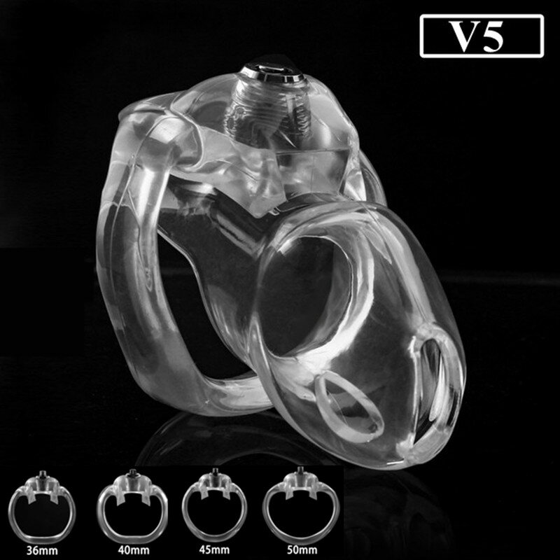 New HT-V5 Chastity Cage Device Male Cock Cage ; 4 Sizes Penis Ring Chastity Penis Lock Bondage Belt Fetish Sex Toys for Man Gay