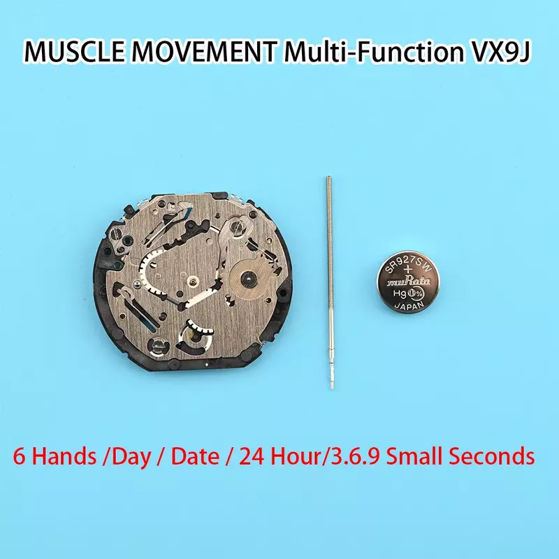 การเคลื่อนไหว VX9J Epson VX9 VX9JE มัลติฟังก์ชั่นชุด6มือ3.6.9วินาทีเล็กๆขนาด: 12 3/4 ''วัน/วัน/24ชั่วโมง