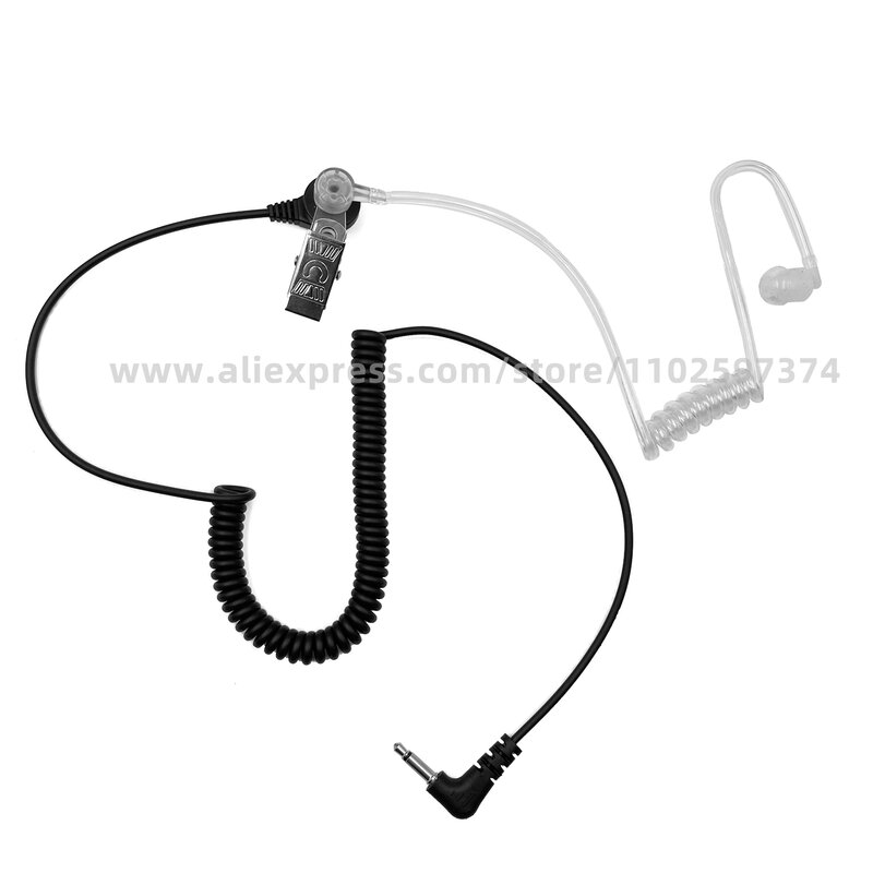 Auriculares con cable y tubo de aire para walkie-talkie, audífonos estéreo con conector de 3,5mm, Radio bidireccional para teléfonos inteligentes MP3