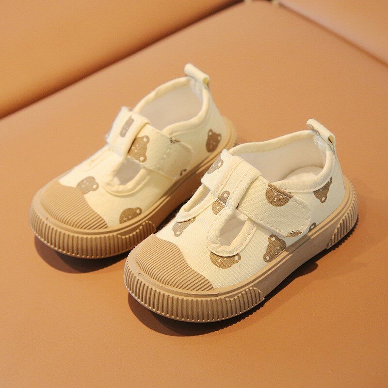 Sapatos de lona macios e confortáveis para bebês meninos e meninas, sapatilhas First Walker Cloth, sapatos para criança nova, primavera e verão