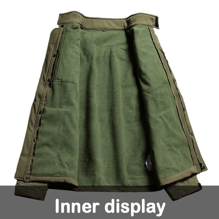 Military Fleece Warm Sets Men Shark Skin Soft Shell Tactical Jacket+Army Cargo Pant 2 Pcs Suits Outdoor Windproof Waterproof Set