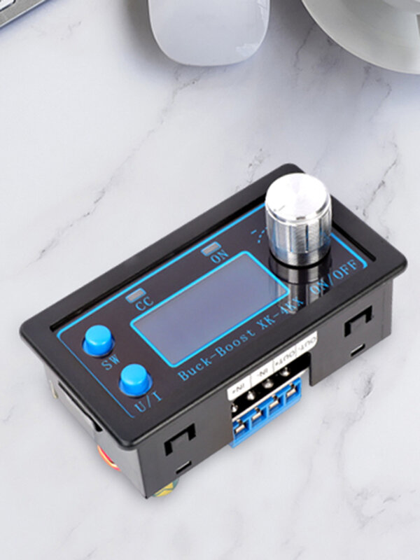 Modul pengisian baterai surya DIY, konverter penguat DC DC Buck CC CV 0.5-30V modul daya LCD dapat disesuaikan Regulator tegangan