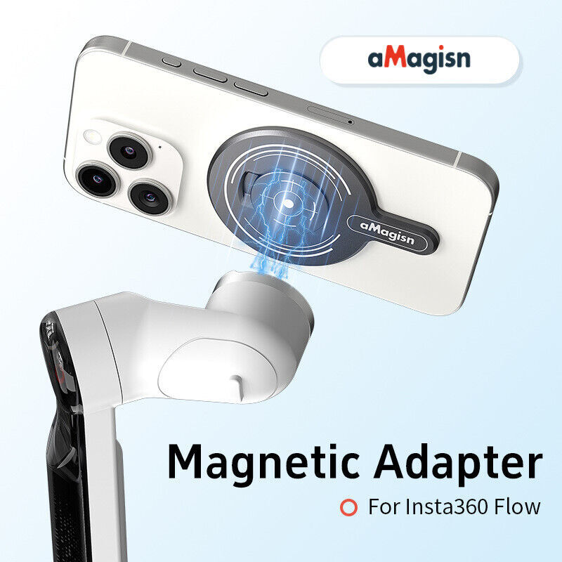 AMagisn dla Adapter magnetyczny przepływu Insta360 dla akcesoria do kamer w ruchu MagSafe