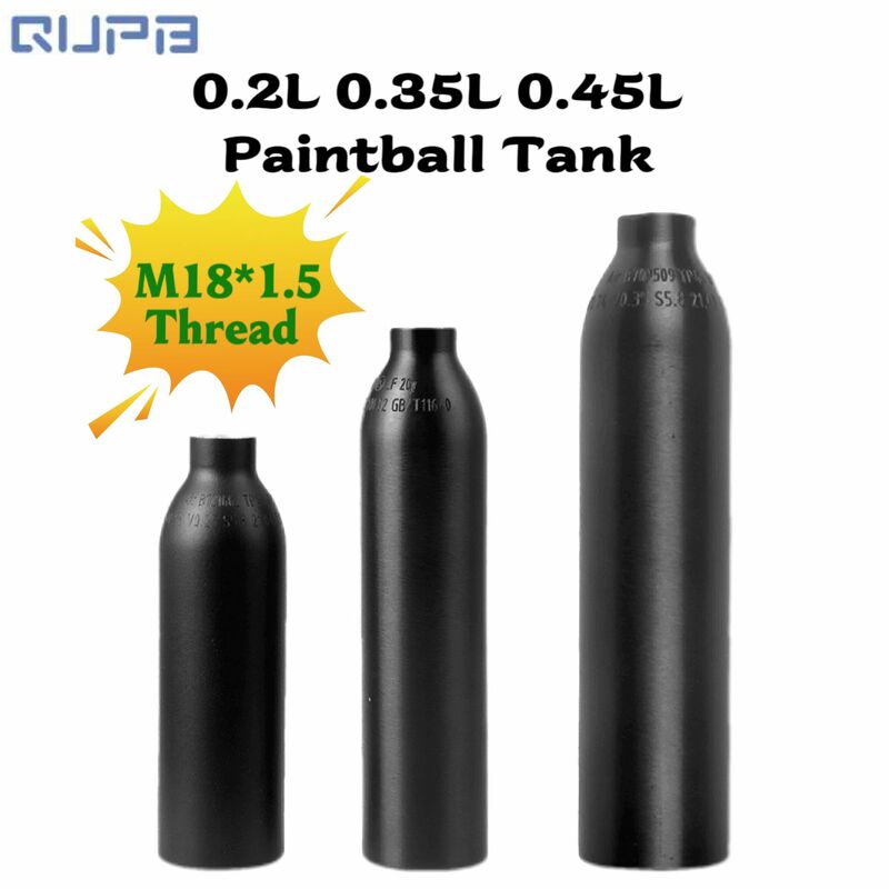 QUPB-cilindro de alta presión, tanque de Paintball 4500PSI, tanque de buceo M18x1.5, rosca 0,35l 0,45l