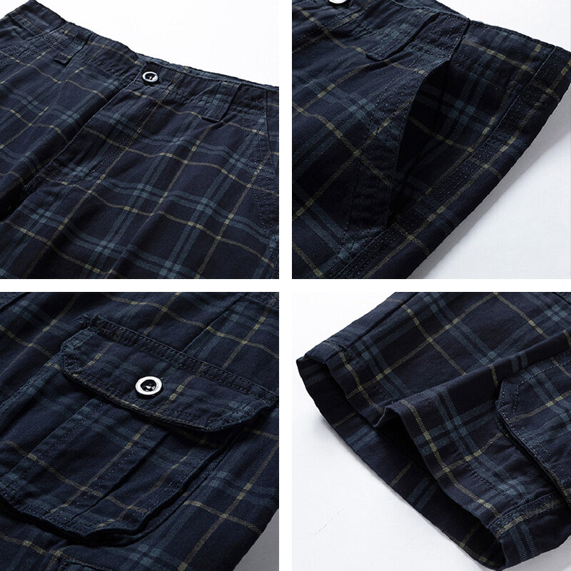 Pantalones cortos de algodón para hombre, Bermudas tácticas informales con múltiples bolsillos, transpirables, de secado rápido, estilo militar, para verano