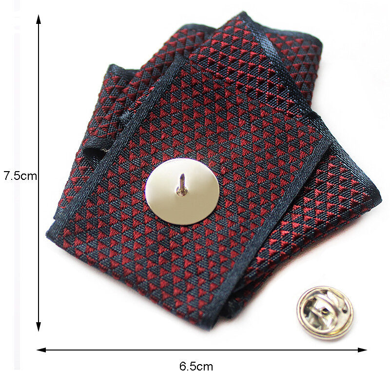 Fazzoletto da 6.5*7.5cm per uomo motivo geometrico a reticolo abiti da uomo tasca quadrata da lavoro asciugamano pettorale fazzoletto da tovagliolo Hankies