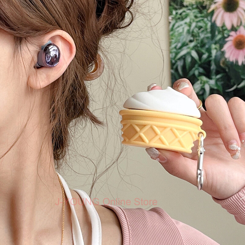 3D Cartoon fone de ouvido caso para Samsung Galaxy Buds Live, Buds Pro, Buds 2, Buds2, bonito, ponto, Yoda, fone de ouvido Acessórios