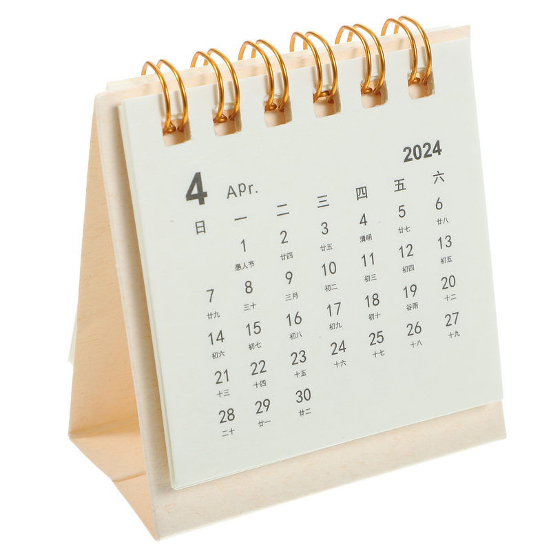 Mini Calendario de escritorio portátil creativo, decoración de oficina en casa, pequeño, de pie, planificador mensual