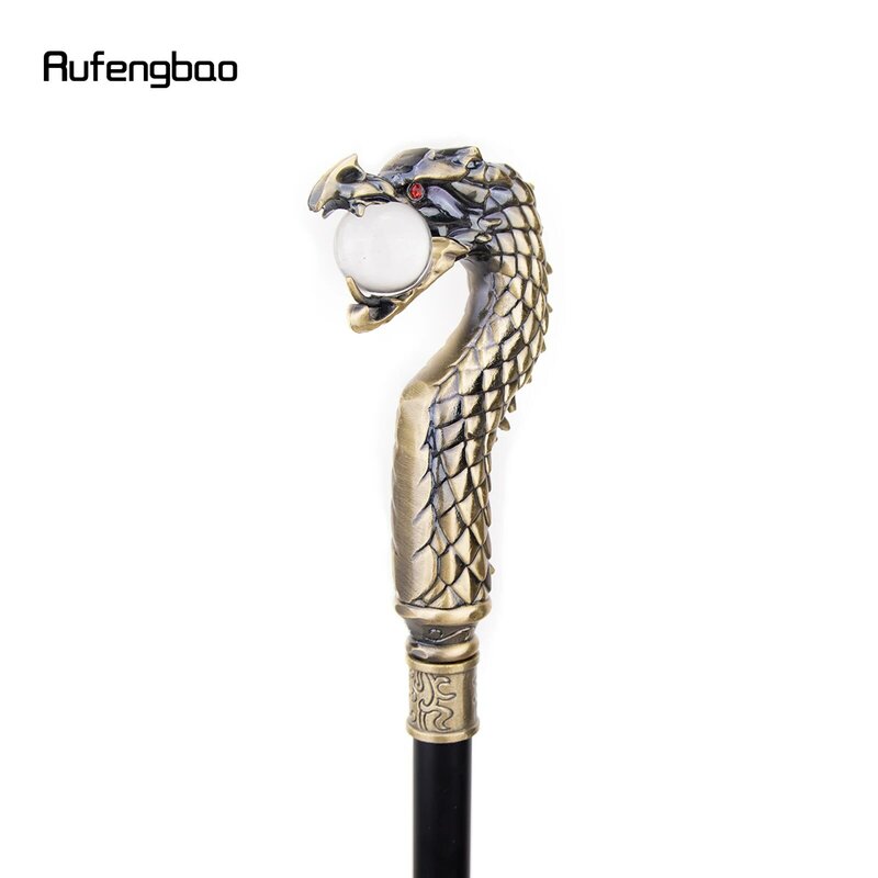 Golden Dragon – bâton de marche à Joint unique avec plaque cachée, auto-défense, canne à la mode, Cosplay, 93cm