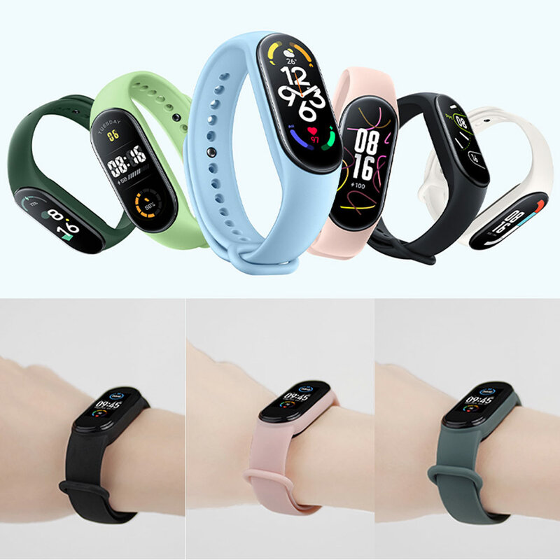silicone Watchband for Xiaomi Mi Band 8 7 6 NFC bracelet Sport watch wristband Miband Belt pulsera correa mi band 3 4 5 7 strap