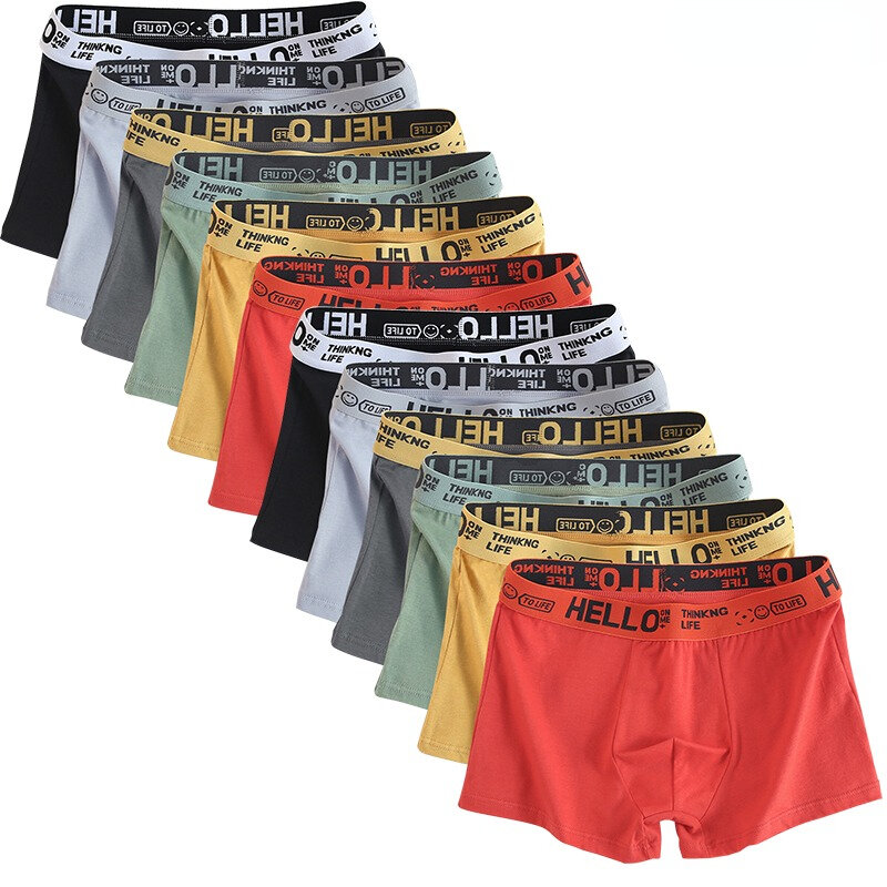 6pieces Mens Underwear Men Cotton Underpants Male Pure Men Panties Shorts Breathable Boxer Shorts Comfortable soft Plus size