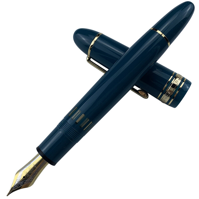Gładkie pióro z żywicy 630 Wingsung 8 # Iraurita Fine Nib Brief tłokowe złoty spinacz długopis biznesowy artykuły szkolne na prezenty do pisania