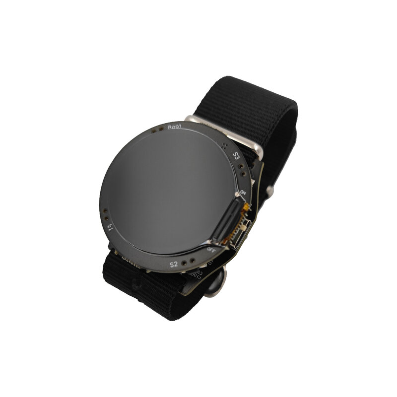 1.28インチgc9a01パネルを備えたRaspberryPi開発ボード,ボード上の丸い時計フィートのディスプレイ