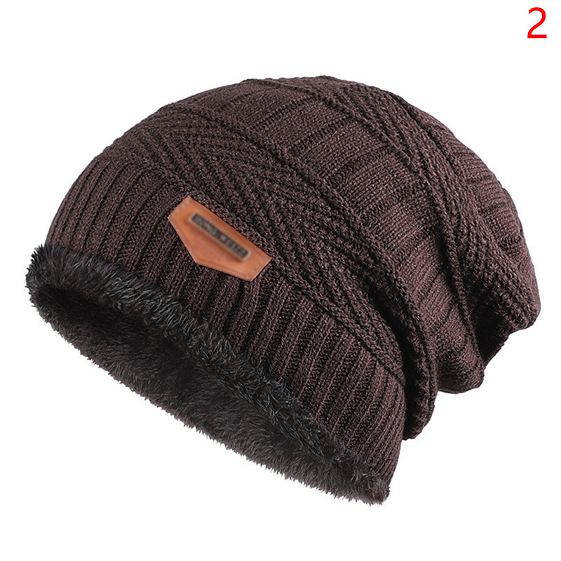 2023 New Winter Knit Cap Men And Women Outdoor Warm Thickening Plus Velvet Loose Winter Hat With Scarf Winter Ski Mask Hat