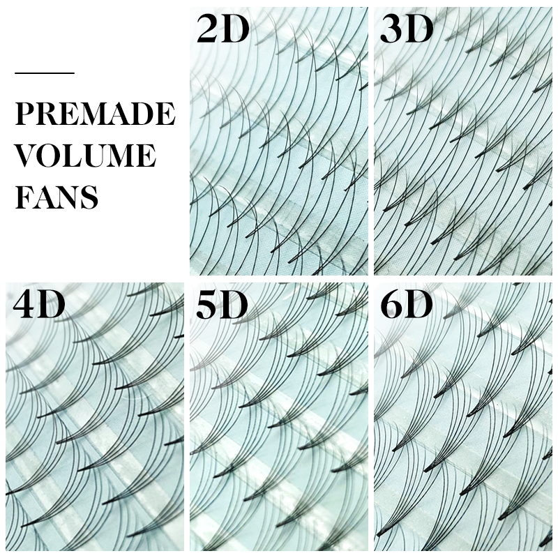 NATUHANA Lashes 2D 3D 4D 5D 6D Pre Made Russian Volume Fan Eyelash Extension Russian Volume Premade Fans Cilios Extension Makeup