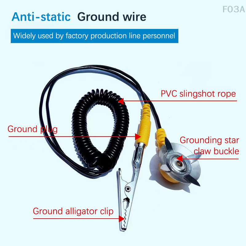Anti-static Grounding Device Rubber Radio Pad Grounding Wire Electrical Testing Equipment Tool