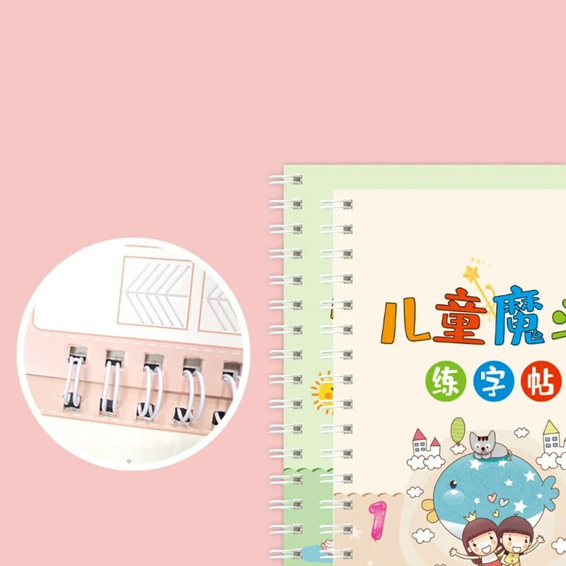 9pcs Grooved Handwriting Books for Kids Number Alphabet Math Drawing Theme  Copybook Gift for Christmas Birthday New Year