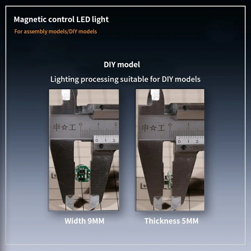 Mini Super luminosità Magnetron LED Light modello fai da te lampada giocattoli interruttore di controllo magnetico animazione Plus Light Model Wireless Light