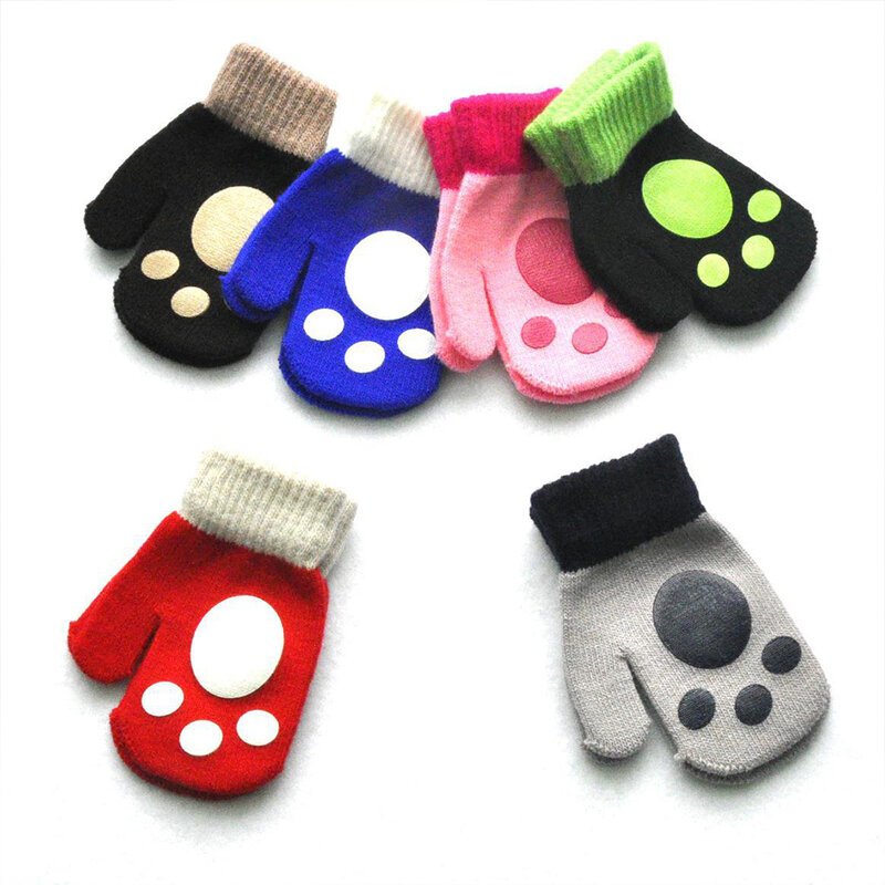 1 Pair Winter Toddler Mittens Practical Finger Cover Kid Clothing Accessory