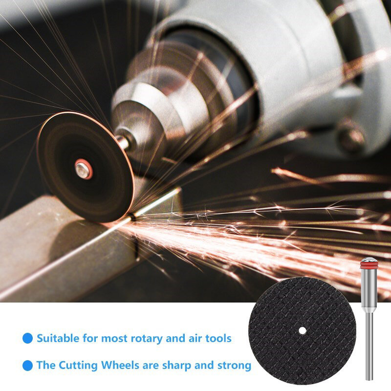 Cmcp 101/102pcs disco de corte de metal para dremel moedor ferramenta rotativa lâmina de serra circular com mandris disco de corte abrasivo