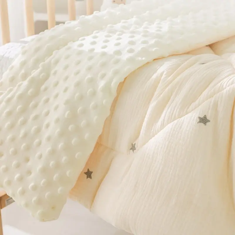 100x12 0cm/120x150cm elegante manta para guardería bebé manta envolvente Triple capa con edredones para dormir con