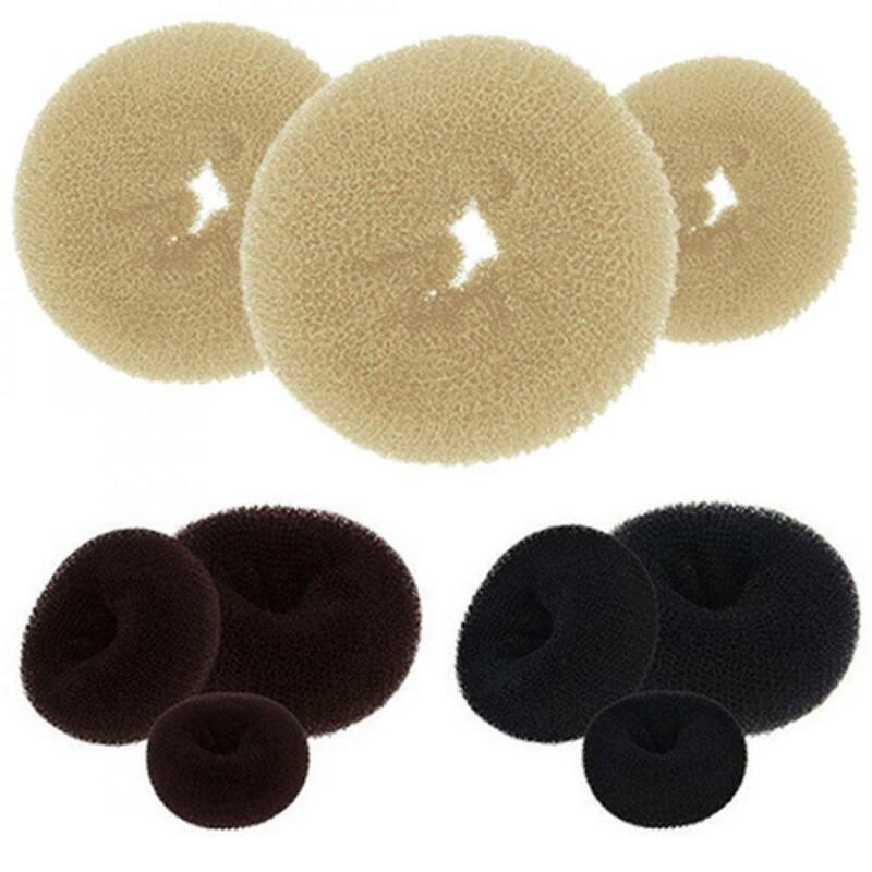 3Colors Magic Roll Foam Sponge Easy Big Ring Women Hair Bun Maker Donut Hair Styling Tools Hairstyle Hair Accessories For Girls
