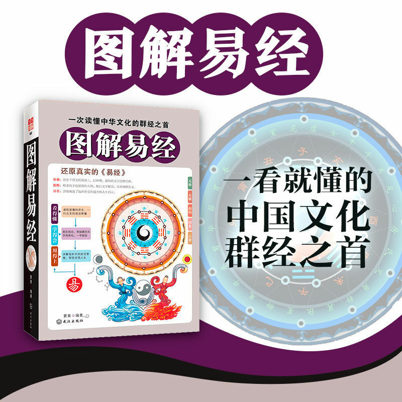 Gráfico livro de mudanças rápida pausa zhouyi filosofia religião sabedoria oito diagramas de estudos chineses edição completa