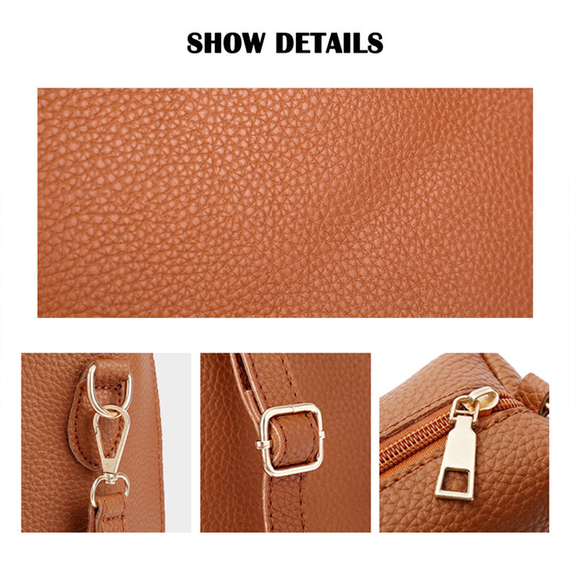 Bolsas de mano elegantes para mujer, 4 piezas, multibolsillo, gran capacidad, para gafas, teléfonos, cosméticos