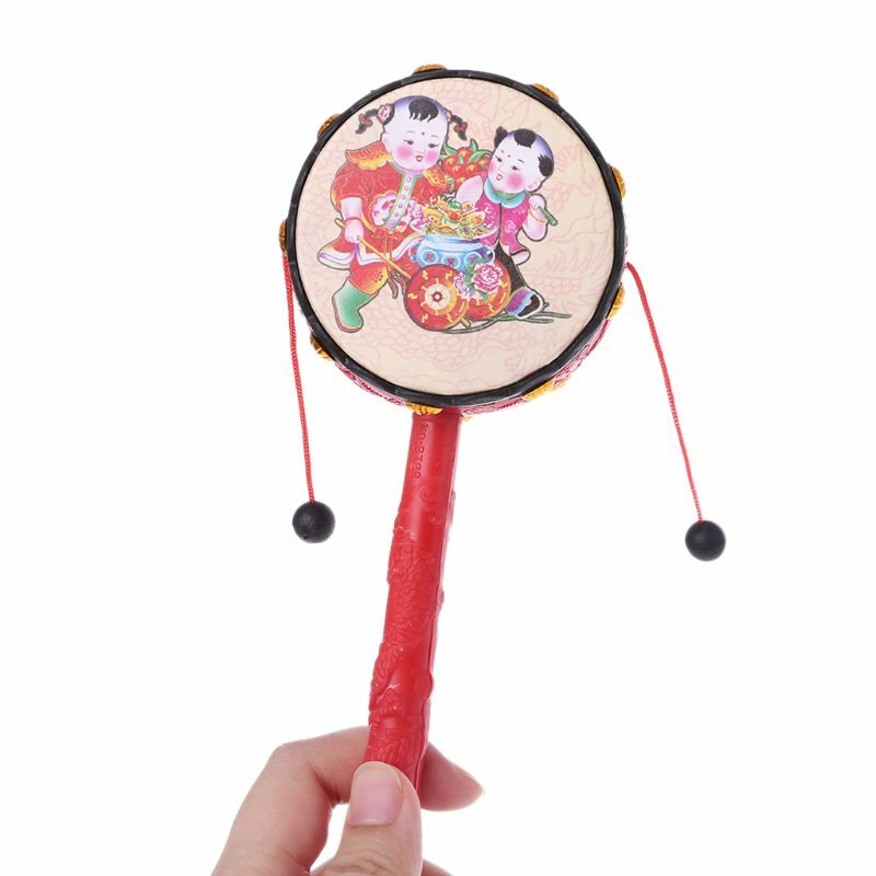 Spin grzechotka bęben małpa bęben chińska zabawka dla dzieci prezent Dropship