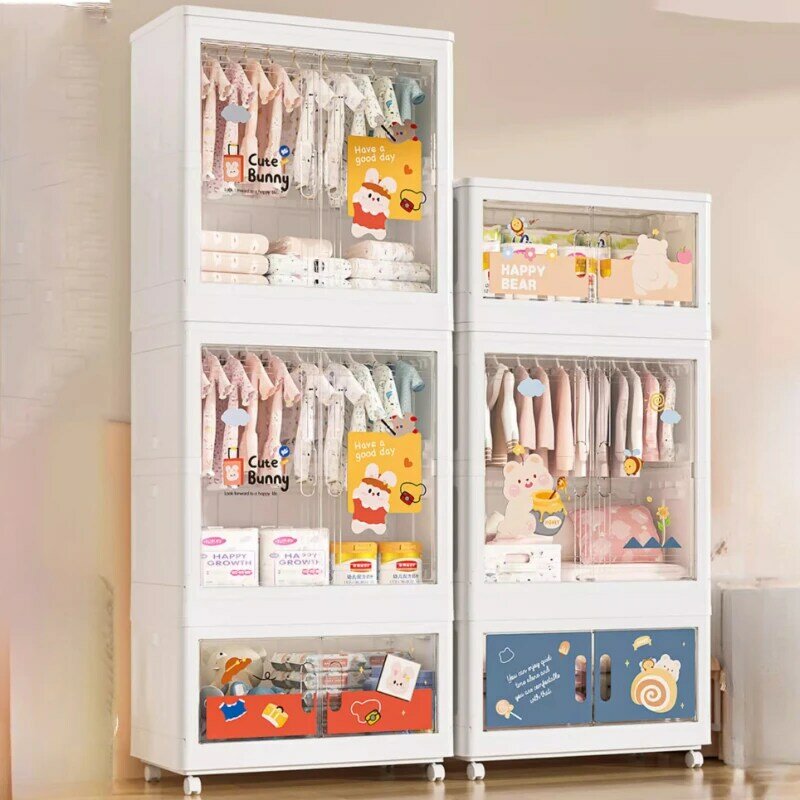Домашний Органайзер, детские вешалки для шкафов, кубики для хранения, детские шкафы, стеллаж, мебель для детской комнаты MR50CW
