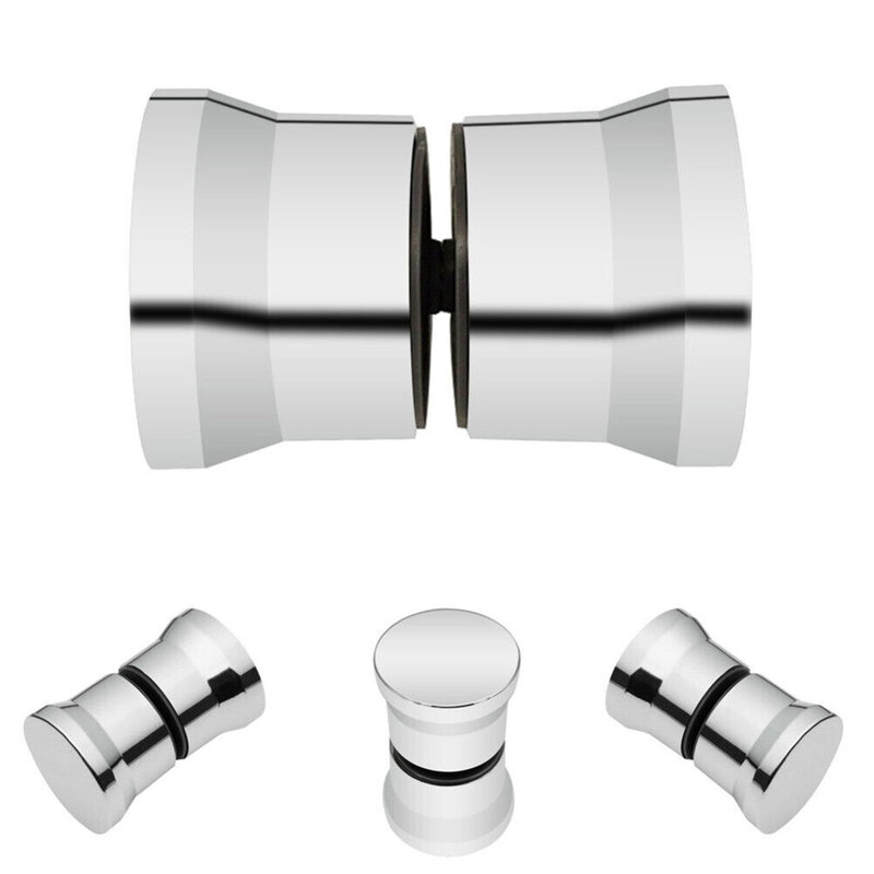 1pcs ABS Replacement Handle Shower Door Knob Bathroom Chrome Plastic Spare Parts Silver Bathroom Fixture