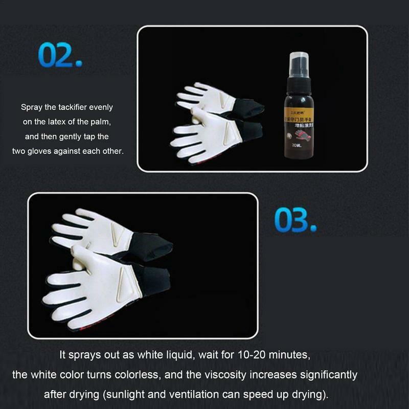 Football Grip Spray Soccer Gloves Grip Reinforcement 30ml Sweat Resistant Advanced 30ml Goalie Gloves Spray For Outdoor