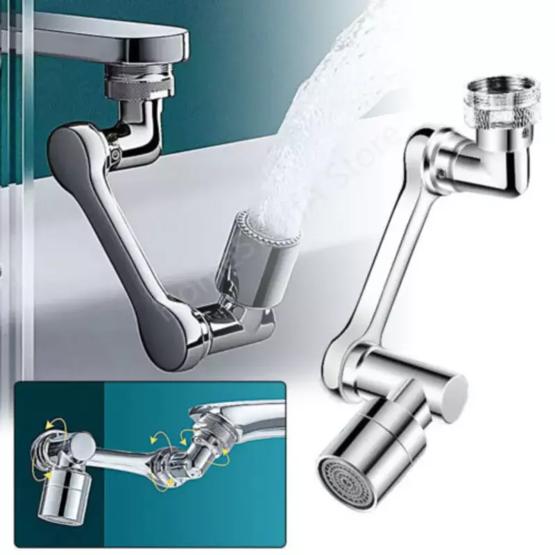 Rubinetto universale Extend Adapter testa dello spruzzatore rubinetti di estensione della rotazione di 1080 ° miscelatore per ugello del rubinetto dell'acqua del lavabo del bagno della cucina
