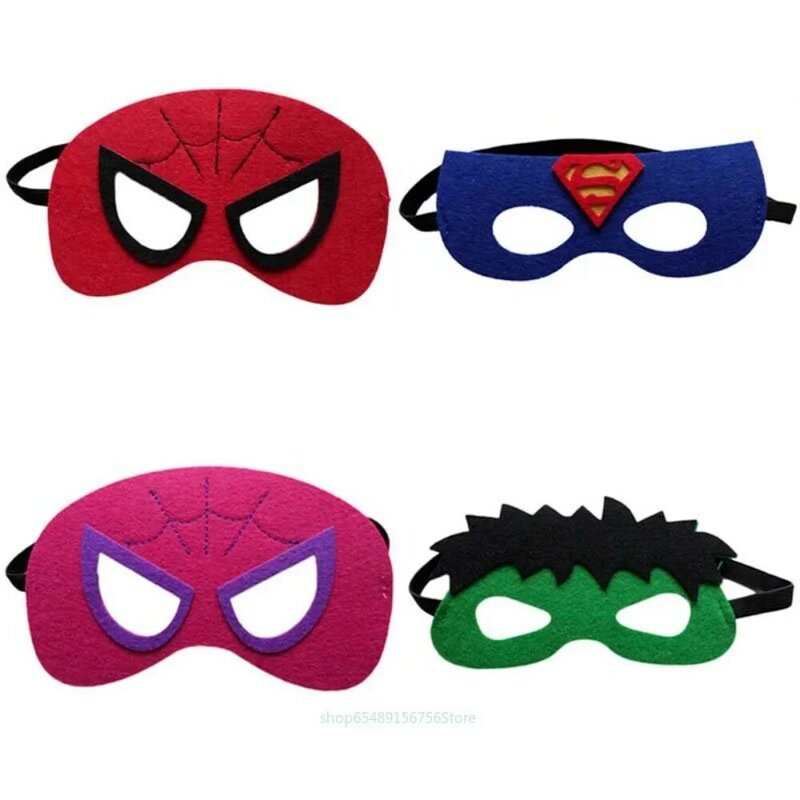 Maska superbohatera Cosplay Spiderman Hulk kapitan ameryka Iron Man Kids Party element ubioru prezenty na Halloween i boże narodzenie filcowa maska