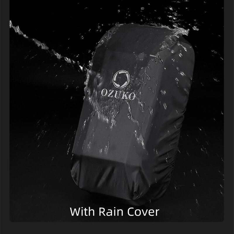 Ozuko Trend Brand Men's Bag Messenger Bag Large Capacity Smart LED Hard Shell Chest Bag Outdoor Sports Men's Crossbody Bag