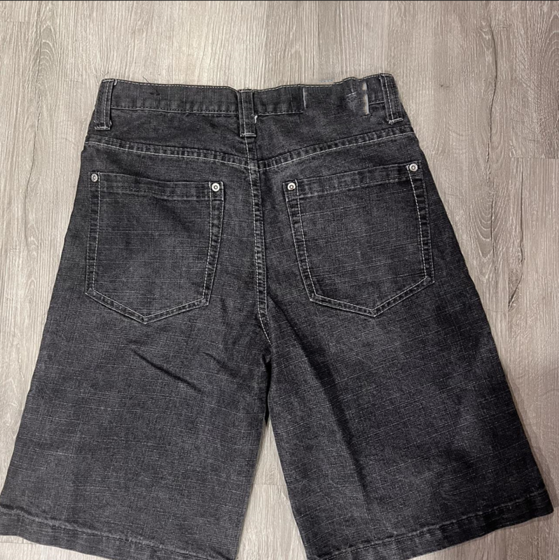 Шорты Y2k мужские джинсовые в стиле хип-хоп, винтажные модные штаны для спортзала в стиле панк-рок, повседневные свободные брюки до колен, летняя одежда