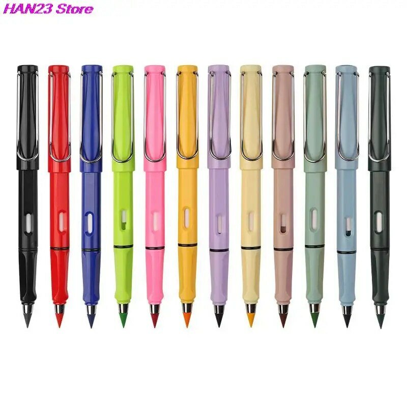 Pennino per matita con tecnologia a 12 colori sostituibile senza inchiostro accessori per la scrittura a matita HB cancelleria per schizzi d'arte forniture scolastiche Kawaii