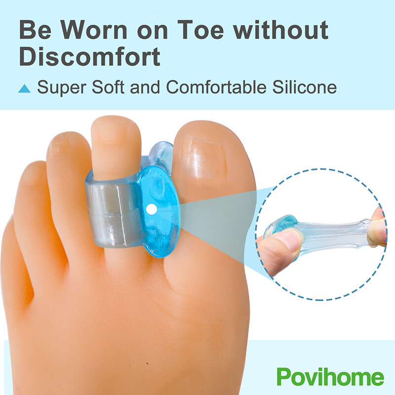 Toe Separator Bone Corrector Straightener Silicone Gel Thumb Valgus Finger Protector Bunion Adjuster Feet Tool